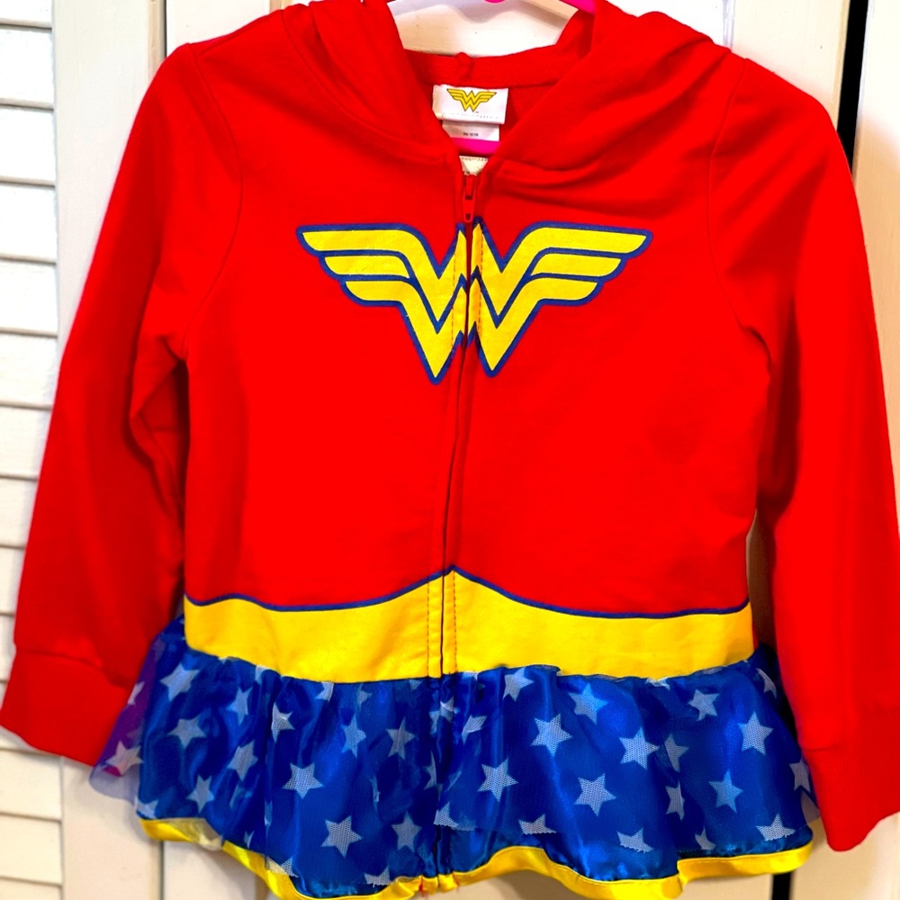 Wonder Woman little girls hoodie and mini tutu.